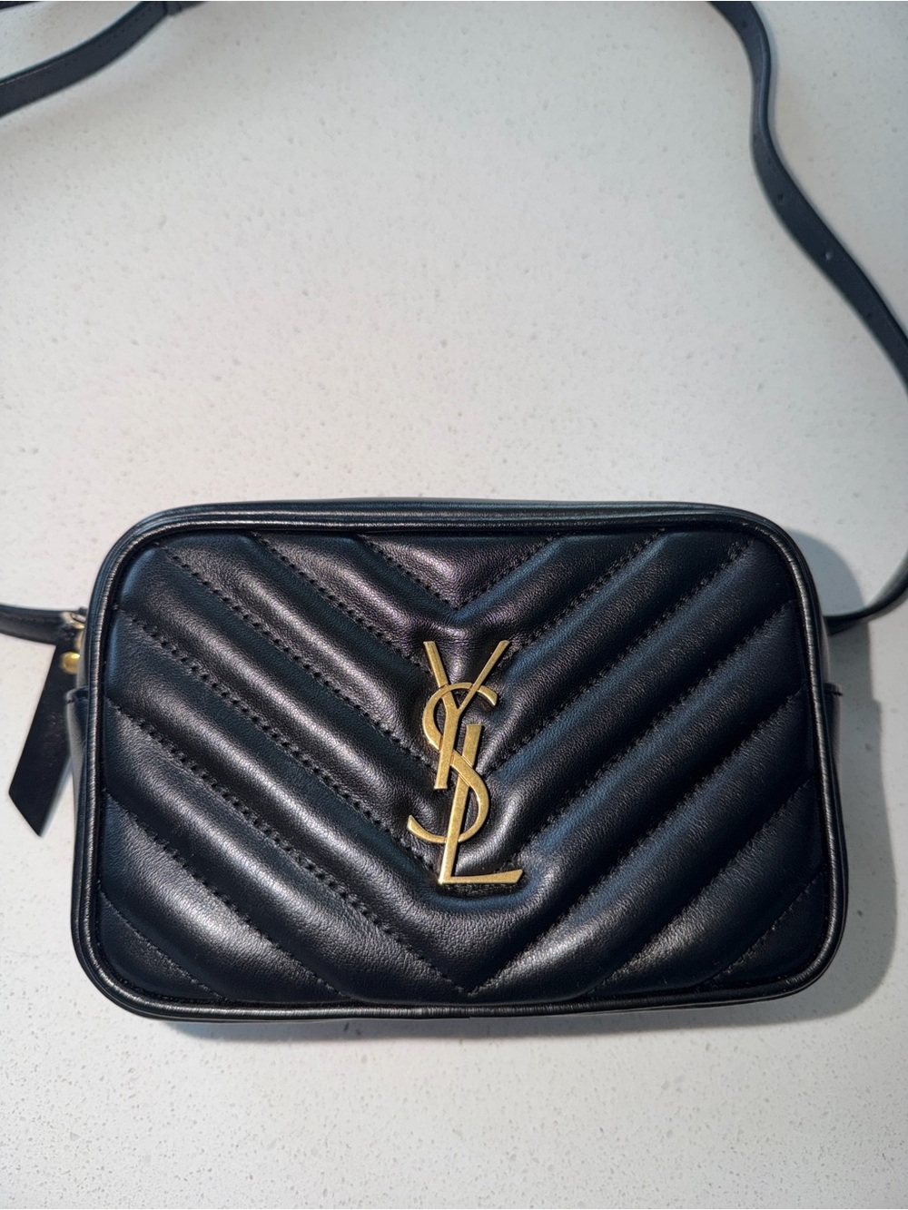 Saint Laurent Black Leather Interior Camera Bag with Gold Hardware - Picture 5 of 5